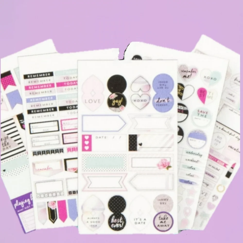Monthly Multicolor Paper Sticker Book - Over 500 Planner Stickers